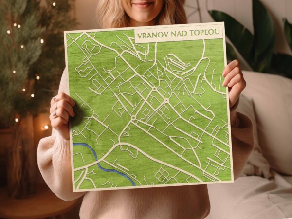 3D drevená mapa mesta Vranov nad Topľou - Image 3