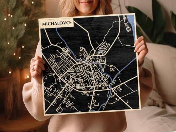 3D drevená mapa mesta Michalovce - Image 3